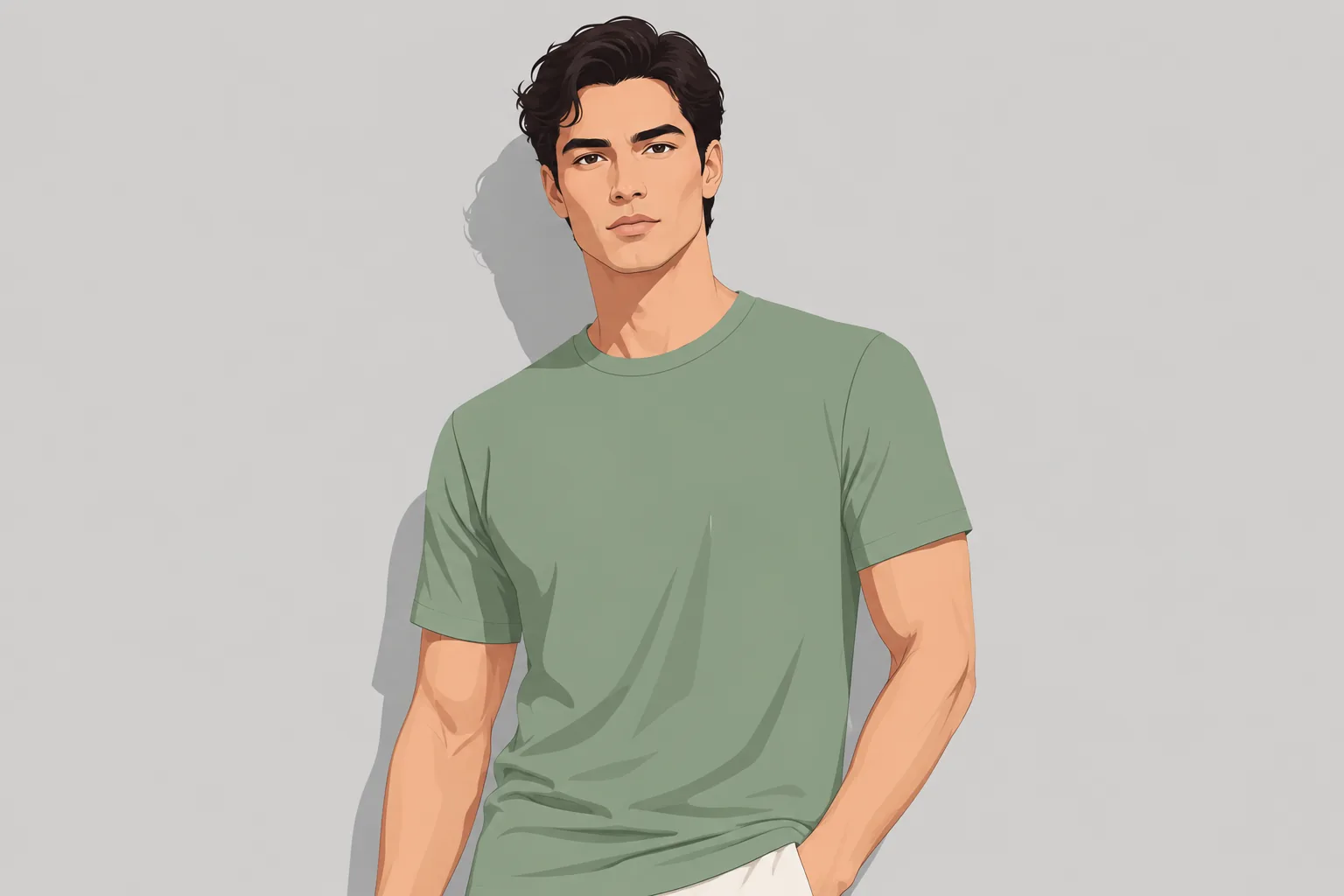 Long-Sleeve Henley Tee