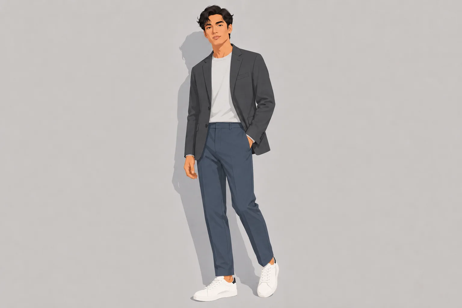 Pinstripe Tailored Blazer