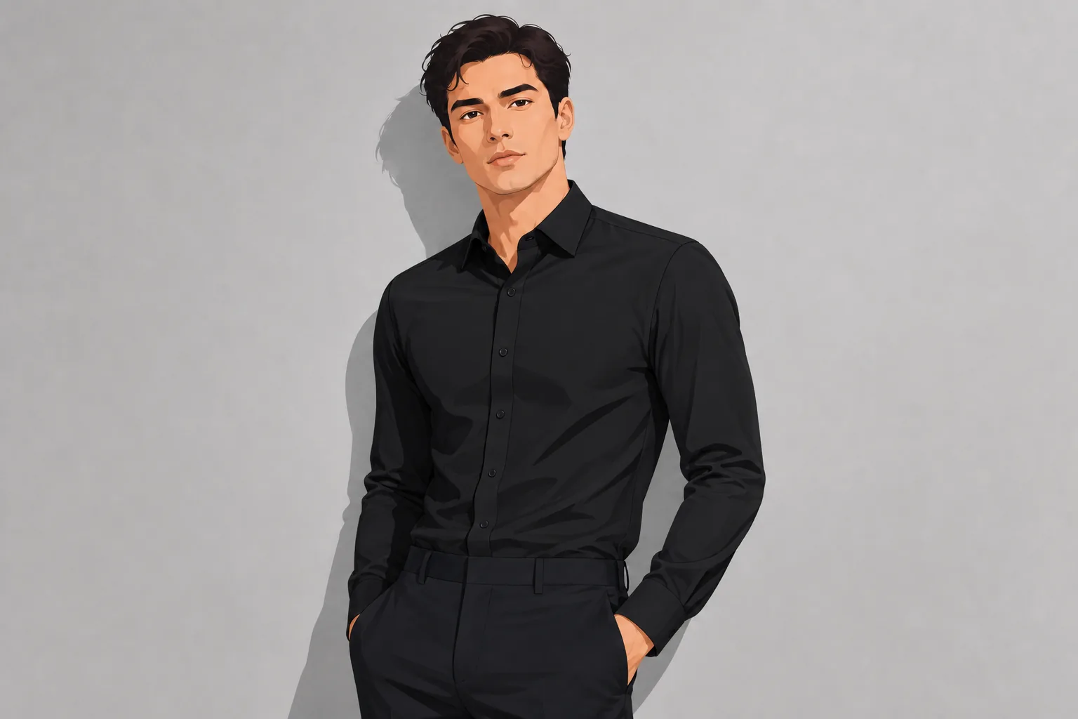 Tuxedo Pleat Shirt