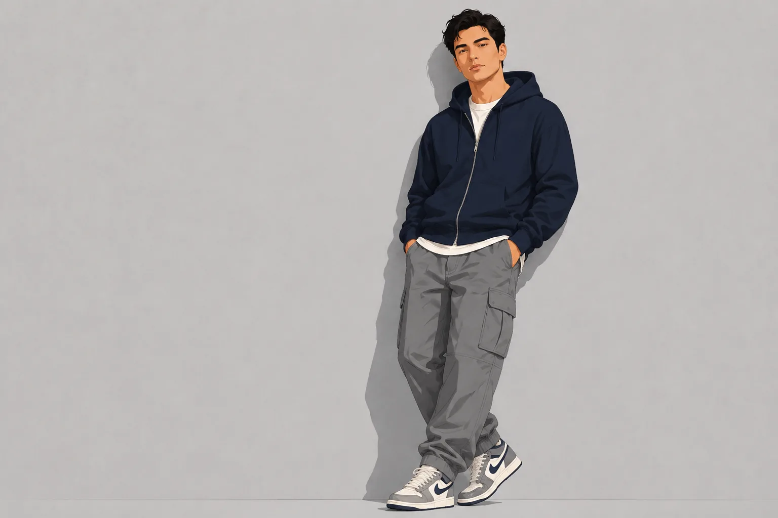 Wide-Leg Cargo Pants