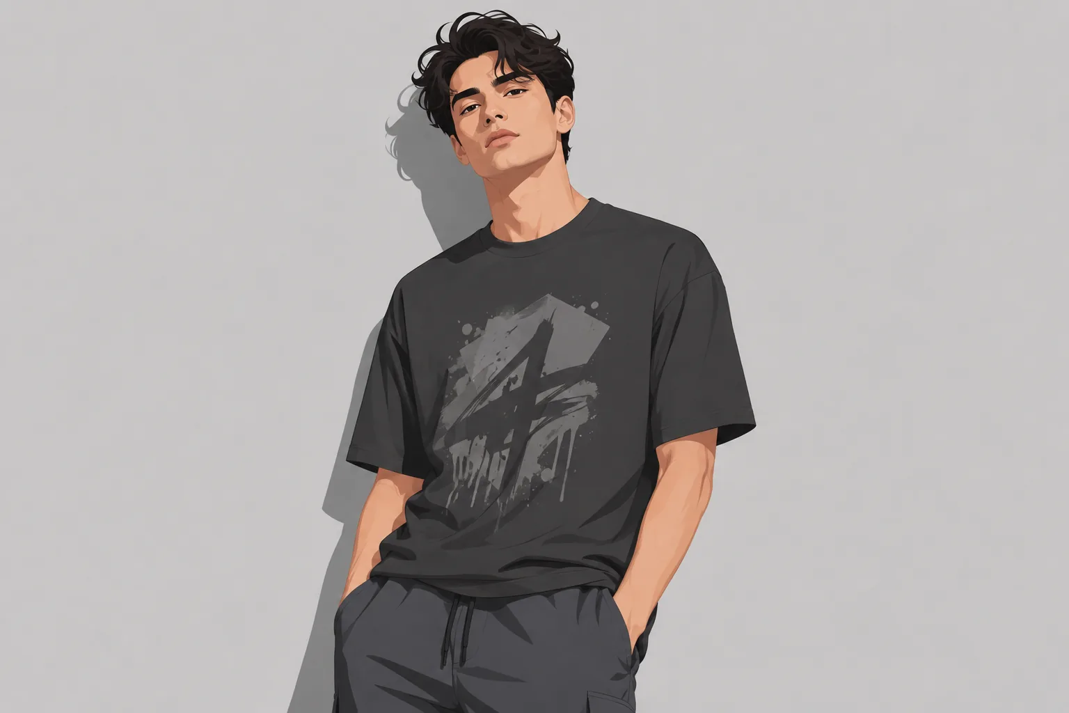 Acid-Wash Graphic Tee