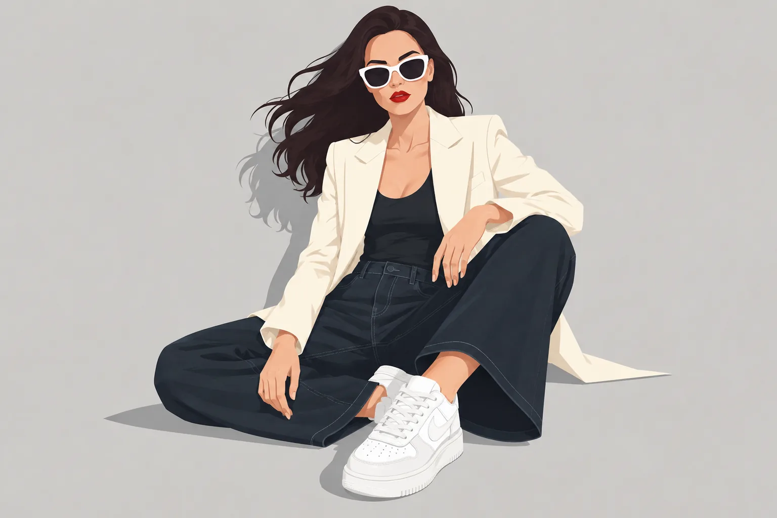 Metallic Accent Sneakers