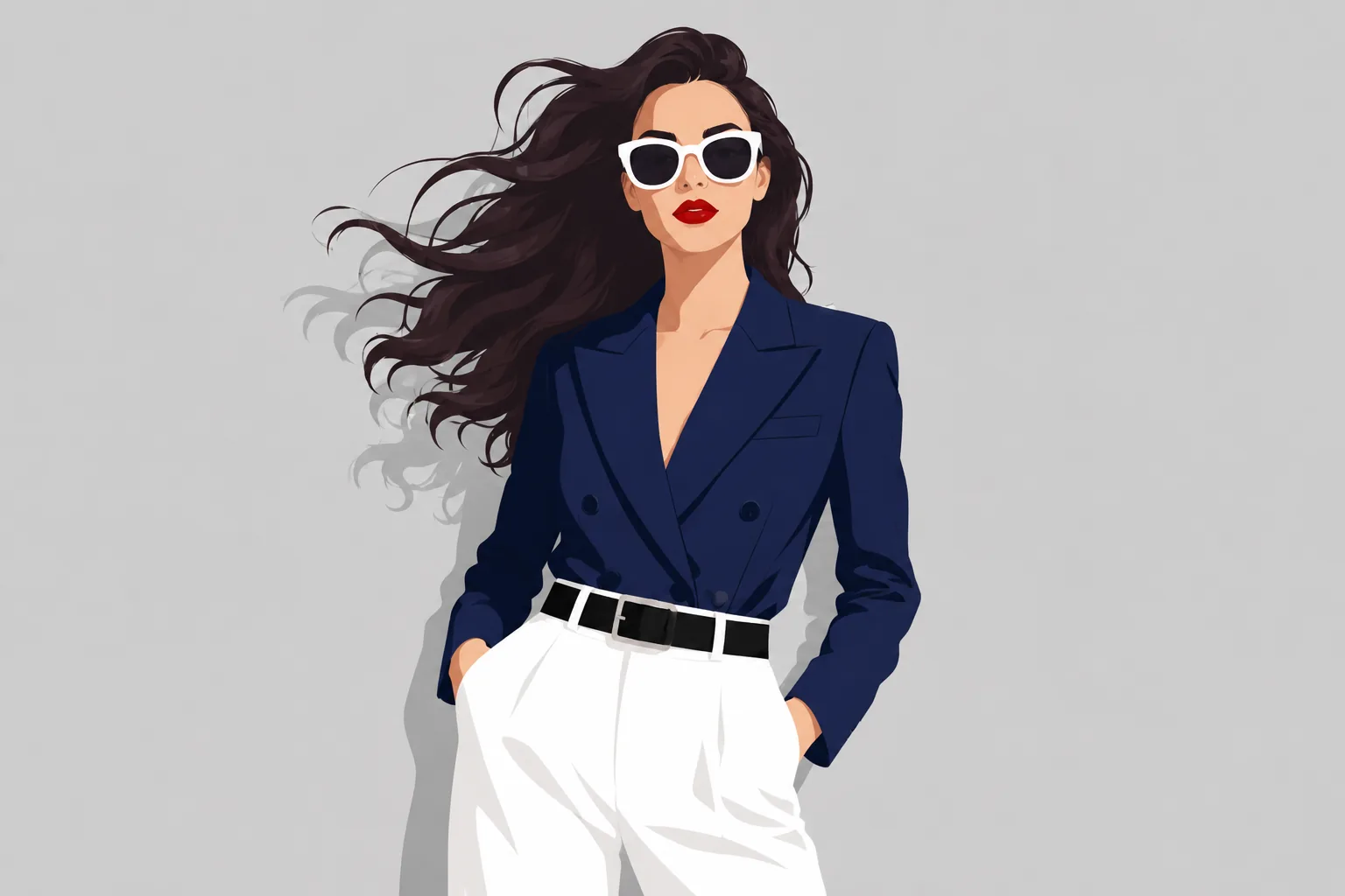Cropped Linen Blazer
