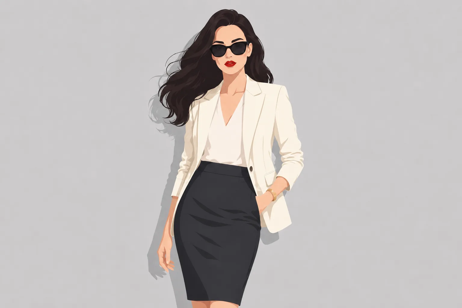 Classic Stretch Pencil Skirt