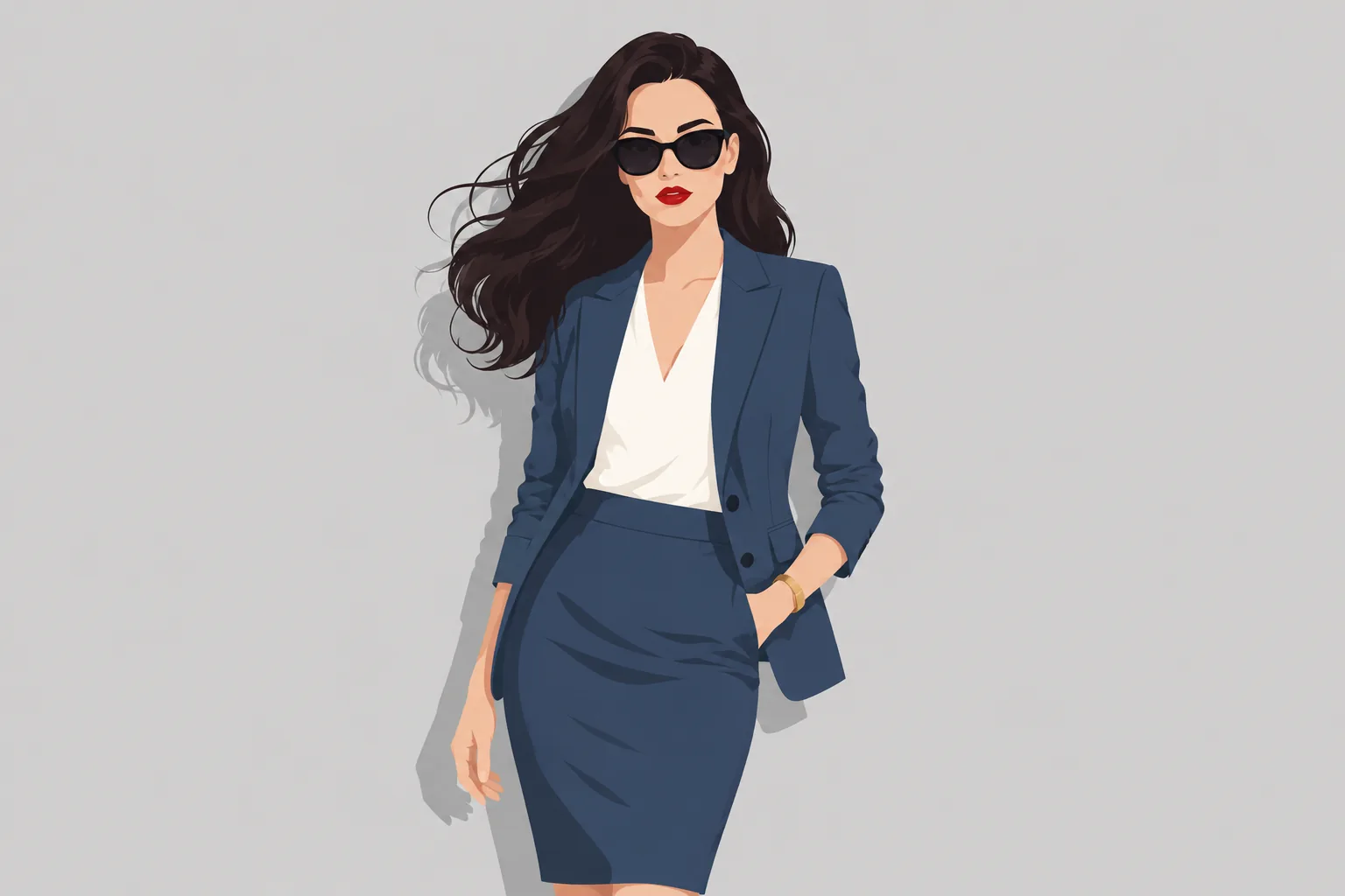 High-Waist Pencil Skirt