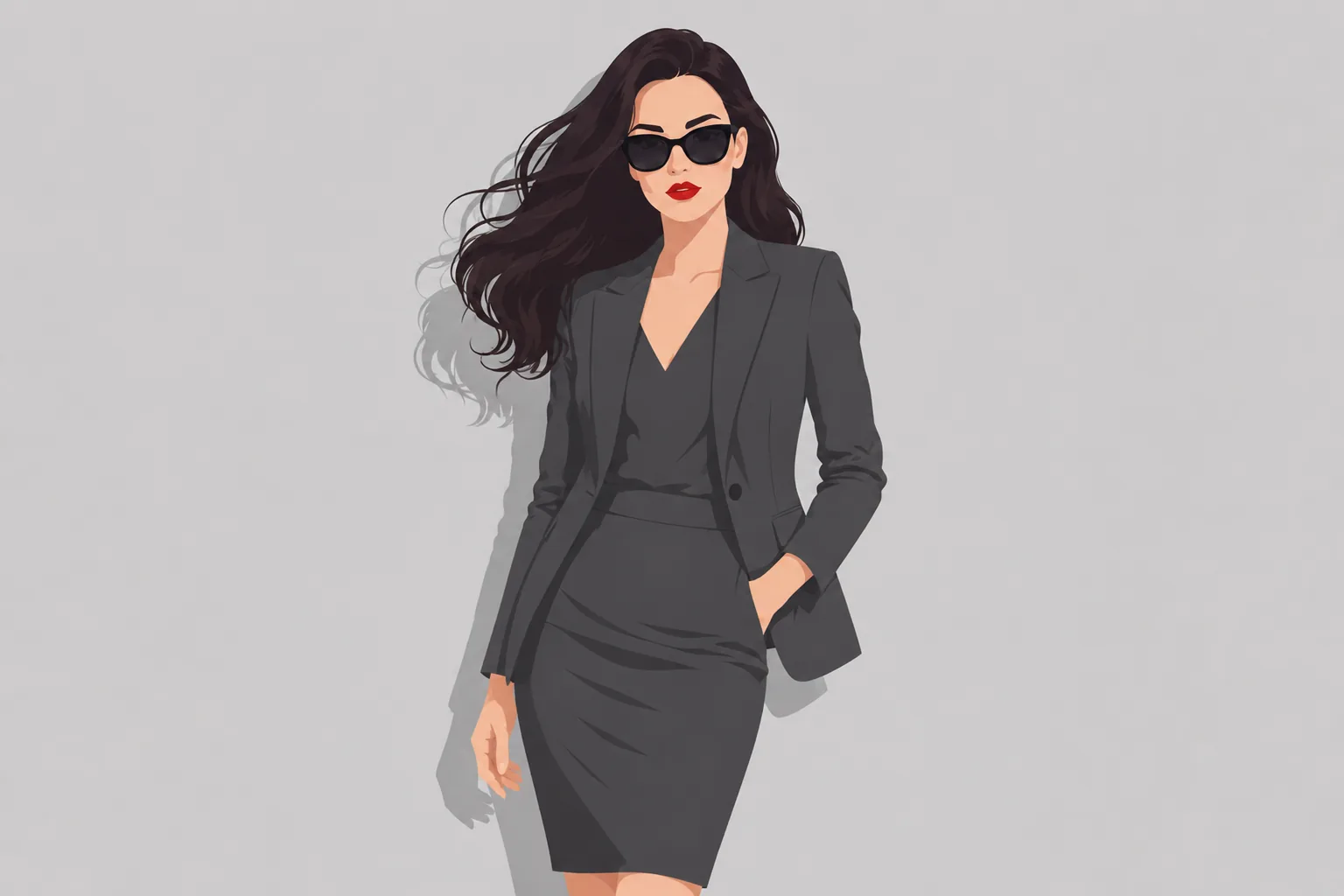 Split-Hem Pencil Skirt