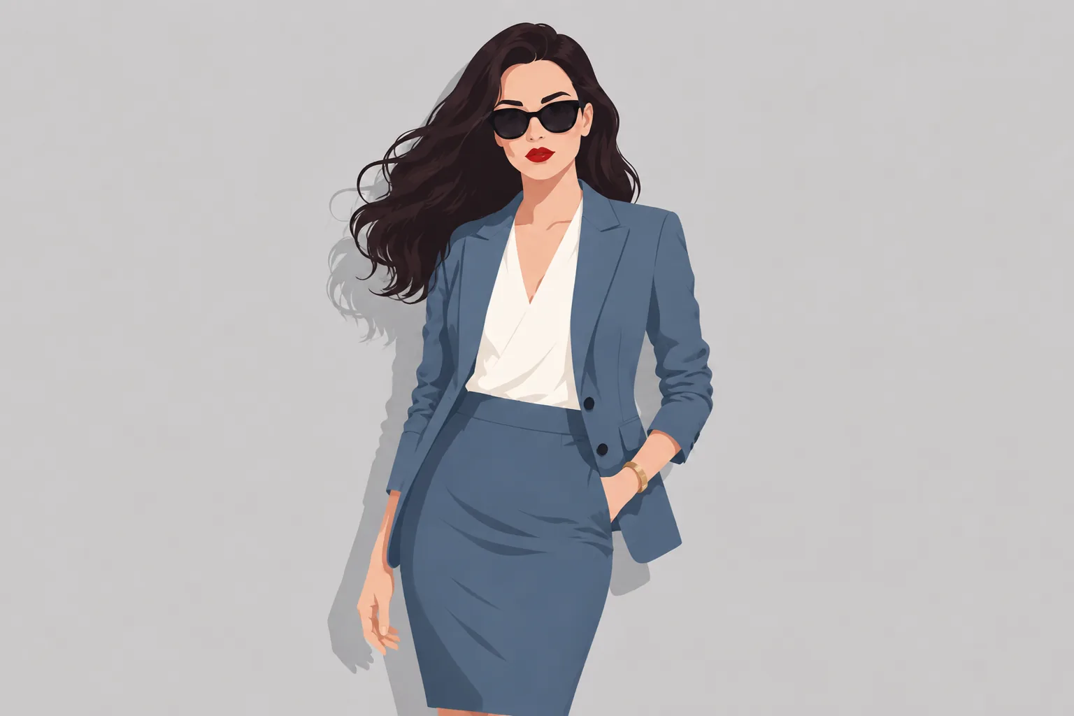 Ponte Knit Pencil Skirt