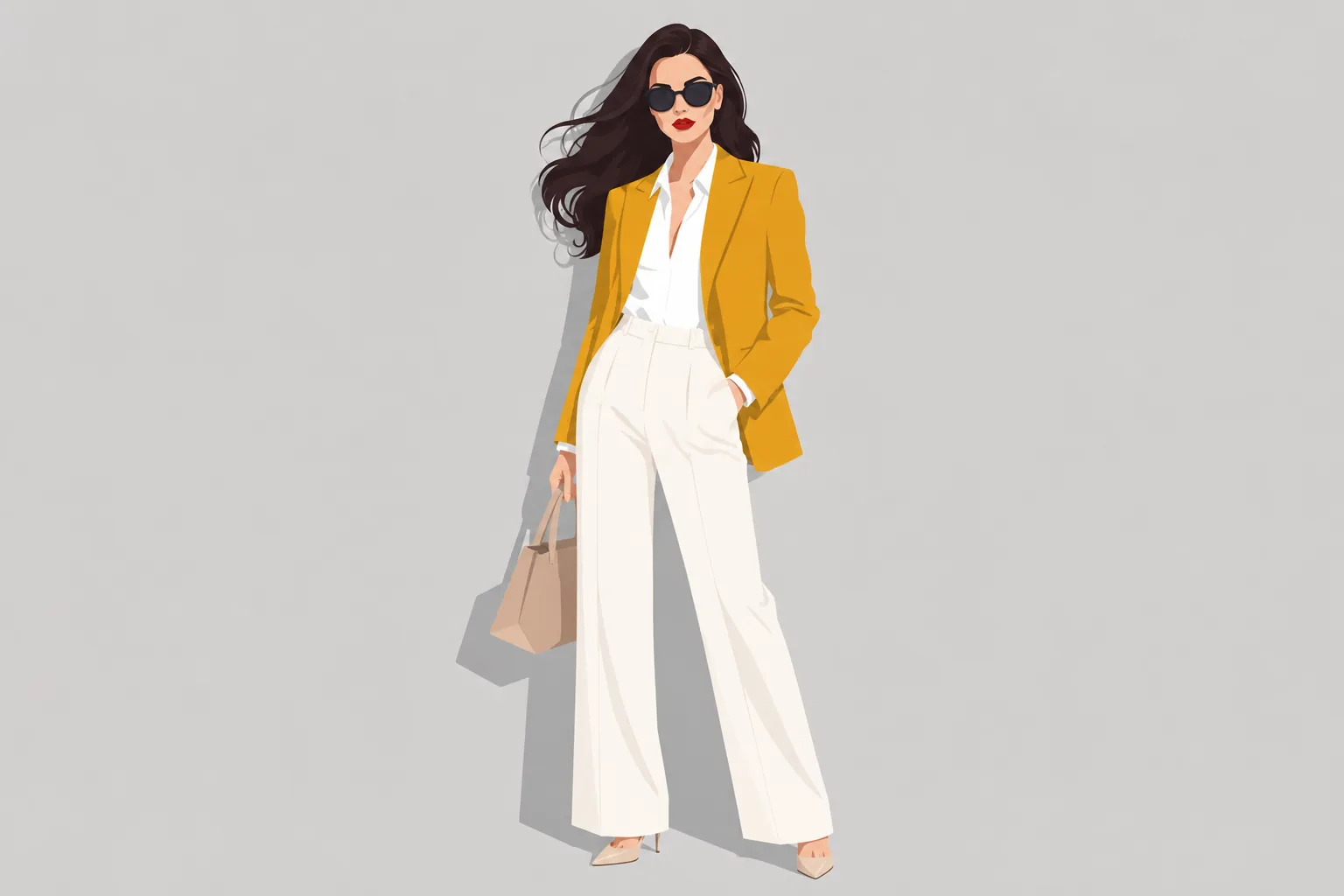 High-Waist Tailored Trousers