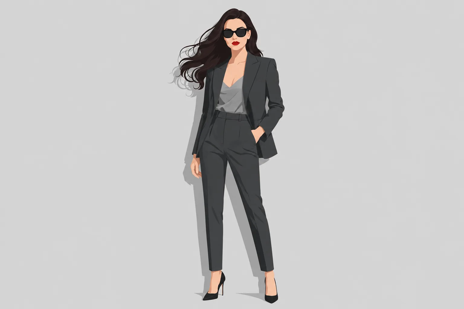 Cropped Straight Trousers