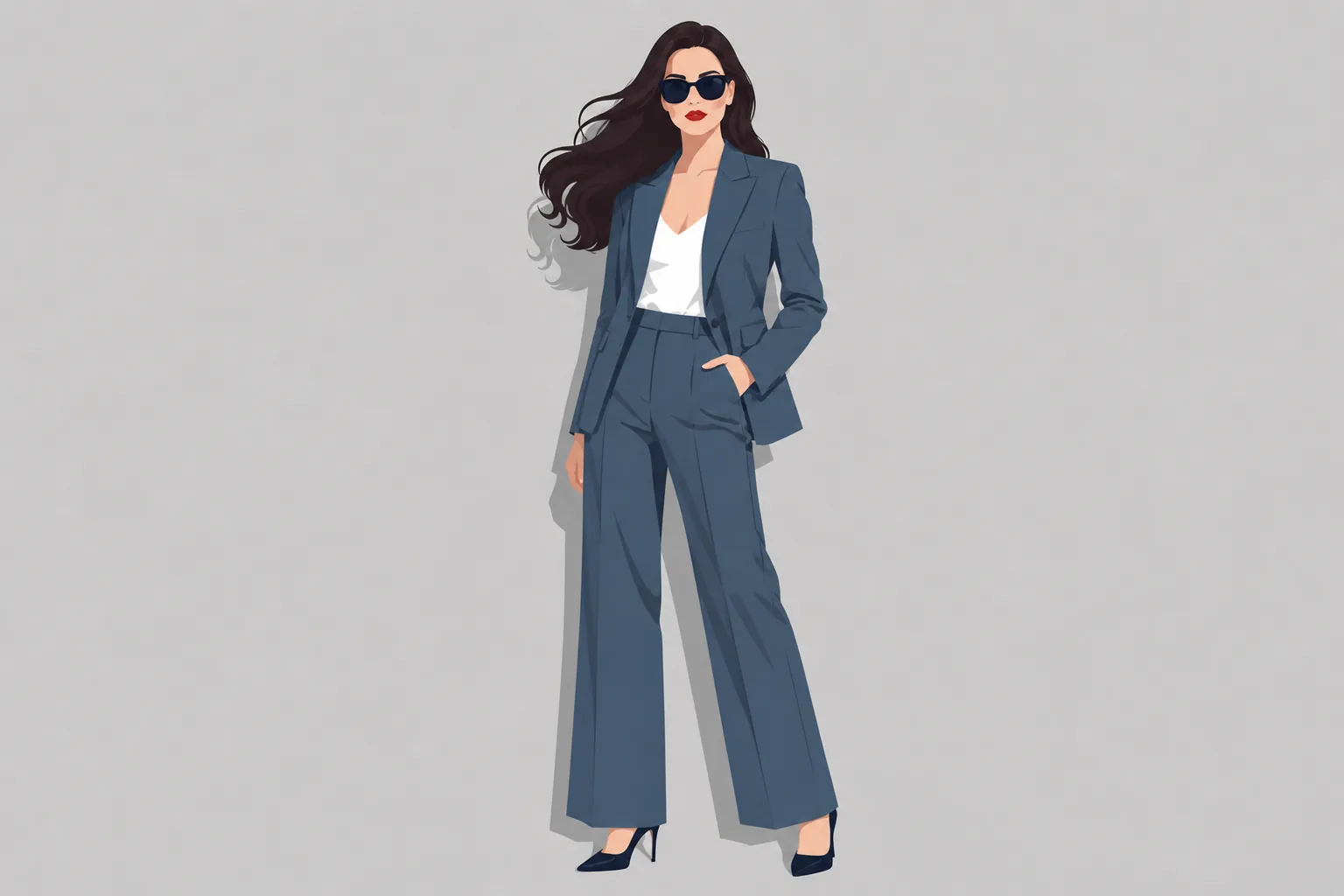 Pinstripe Suit Trousers