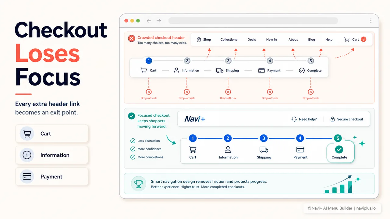 Checkout abandonment funnel showing drop-off rates at each stage