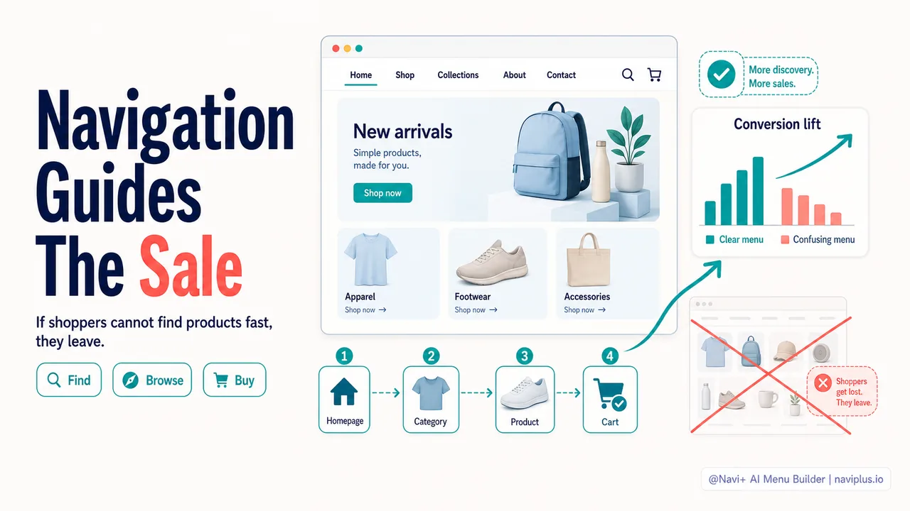 Chart showing correlation between navigation clarity and conversion rates