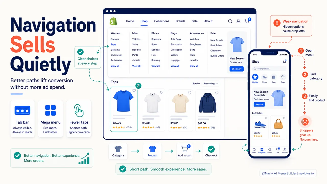 Set up a high-converting navigation