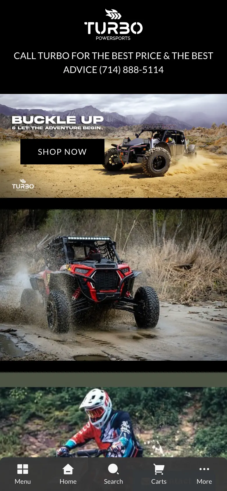After Navi+ — mobile Tab Bar opens Slide / Search / Cart