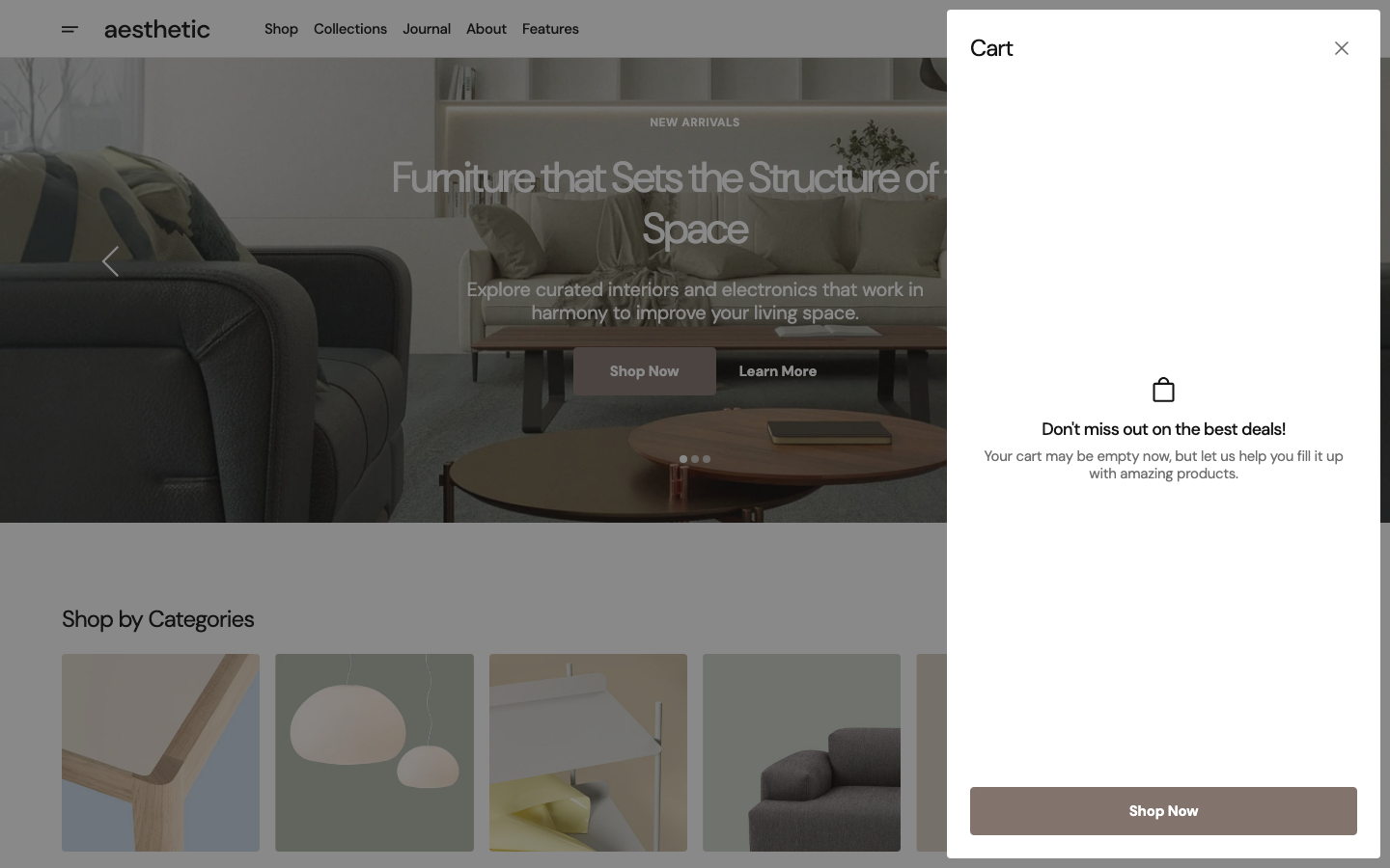 Cart → panel opened — Navi+ on the Aesthetic Shopify theme Cart → panel opened — Navi+ on the Aesthetic Shopify theme