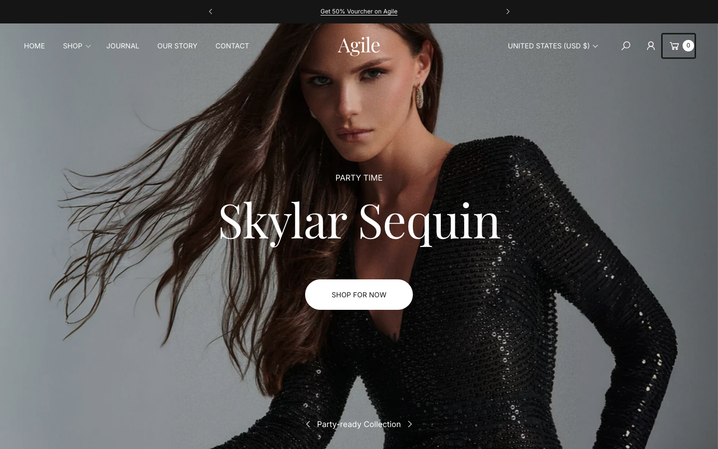 Cart → panel opened — Navi+ on the Agile Shopify theme