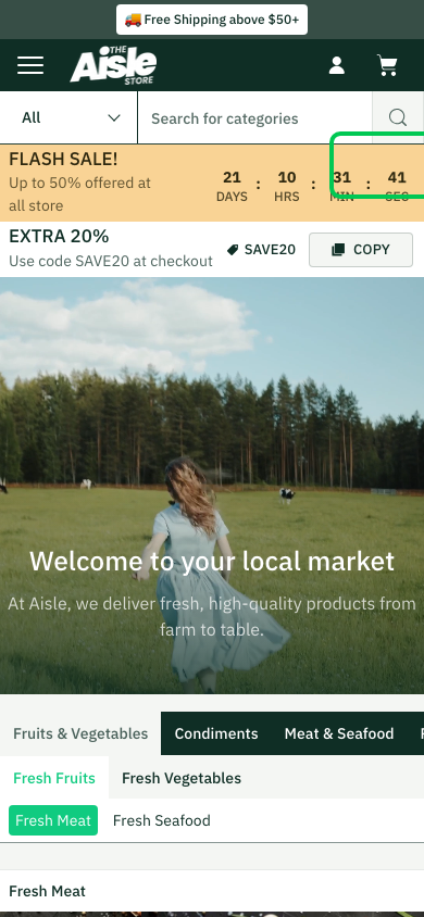 Hamburger → panel opened — Navi+ on the Aisle Shopify theme Hamburger → panel opened — Navi+ on the Aisle Shopify theme