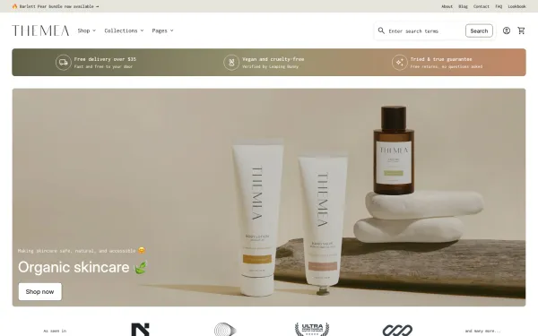 Navi+ menus on the Align Shopify theme — desktop preview