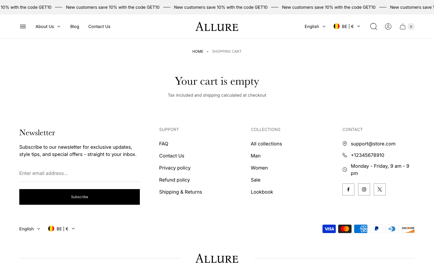 Cart → panel opened — Navi+ on the Allure Shopify theme Cart → panel opened — Navi+ on the Allure Shopify theme