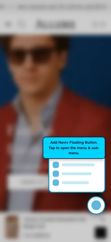 Navi+ FAB on the Allure Shopify theme
