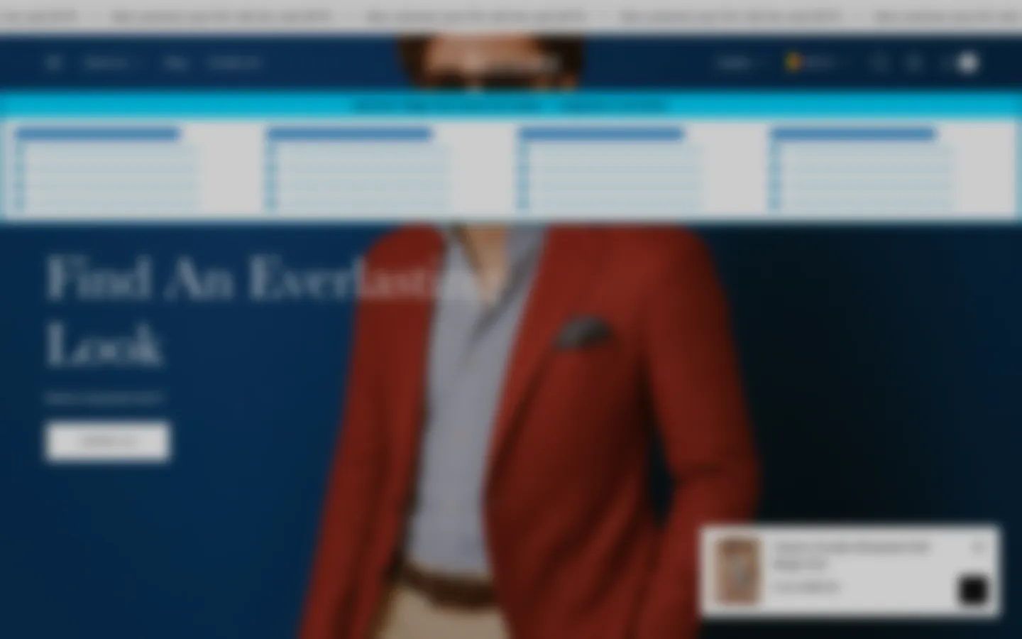 Navi+ Mega Menu inserted below the header on the Allure Shopify theme