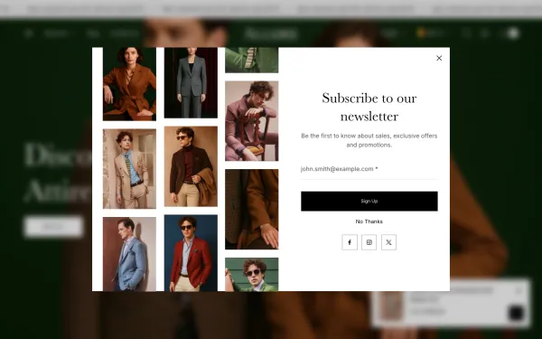 Navi+ menus on the Allure Shopify theme — desktop preview