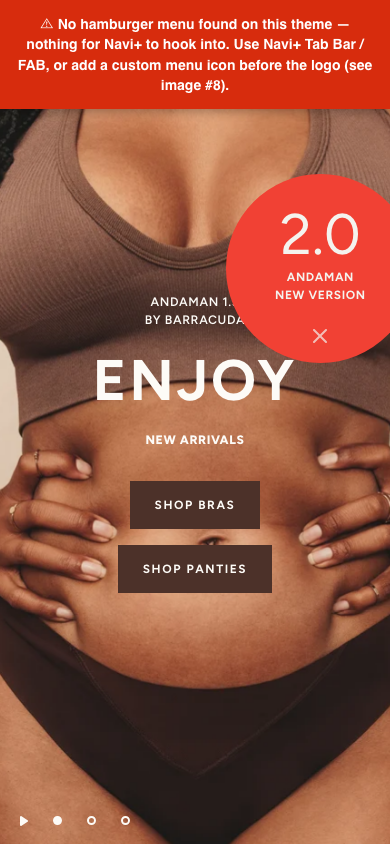 Navi+ Slide Menu on the Andaman Shopify theme Navi+ Slide Menu on the Andaman Shopify theme