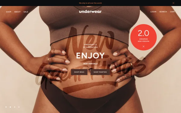 Full-page desktop screenshot of Shopify Andaman theme demo store