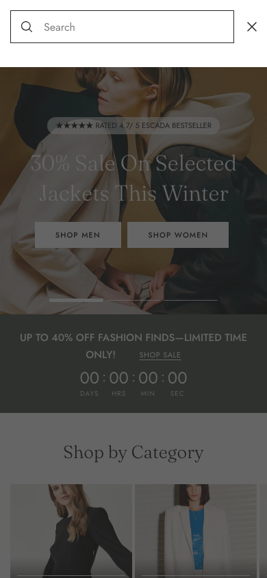 Search → panel opened — Navi+ on the Ascension Shopify theme Search → panel opened — Navi+ on the Ascension Shopify theme