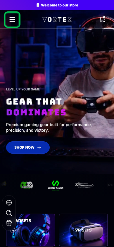 Hamburger → panel opened — Navi+ on the Ascent Shopify theme Hamburger → panel opened — Navi+ on the Ascent Shopify theme