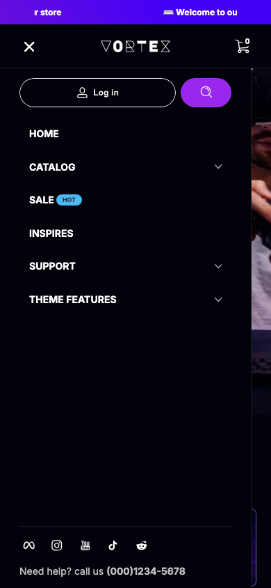 Hamburger → panel opened — Navi+ on the Ascent Shopify theme Hamburger → panel opened — Navi+ on the Ascent Shopify theme