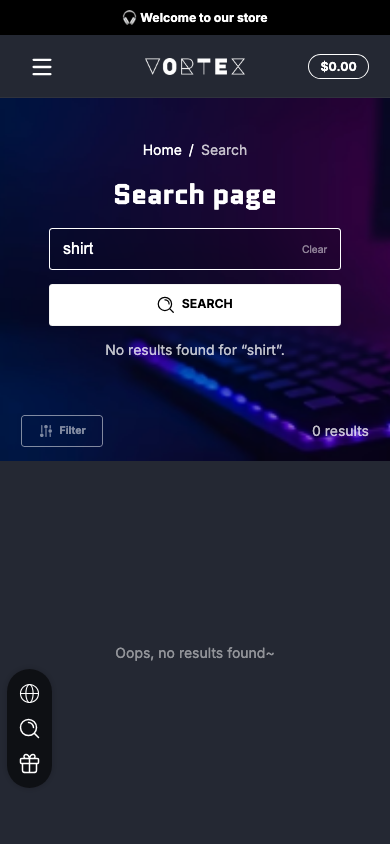 Search → panel opened — Navi+ on the Ascent Shopify theme Search → panel opened — Navi+ on the Ascent Shopify theme