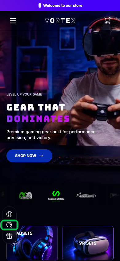Search → panel opened — Navi+ on the Ascent Shopify theme Search → panel opened — Navi+ on the Ascent Shopify theme