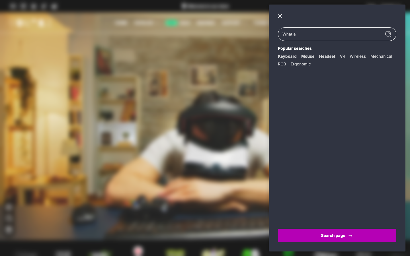 Search → panel opened — Navi+ on the Ascent Shopify theme Search → panel opened — Navi+ on the Ascent Shopify theme