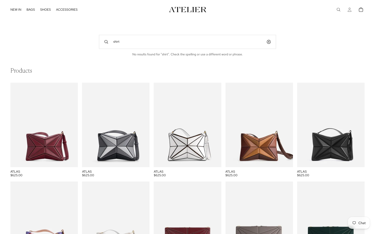 Search → panel opened — Navi+ on the Atelier Shopify theme Search → panel opened — Navi+ on the Atelier Shopify theme