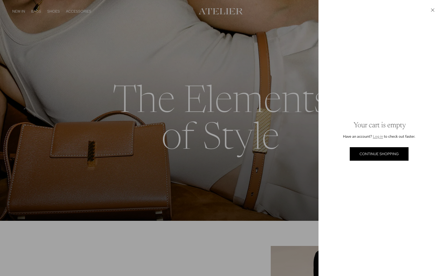 Cart → panel opened — Navi+ on the Atelier Shopify theme Cart → panel opened — Navi+ on the Atelier Shopify theme