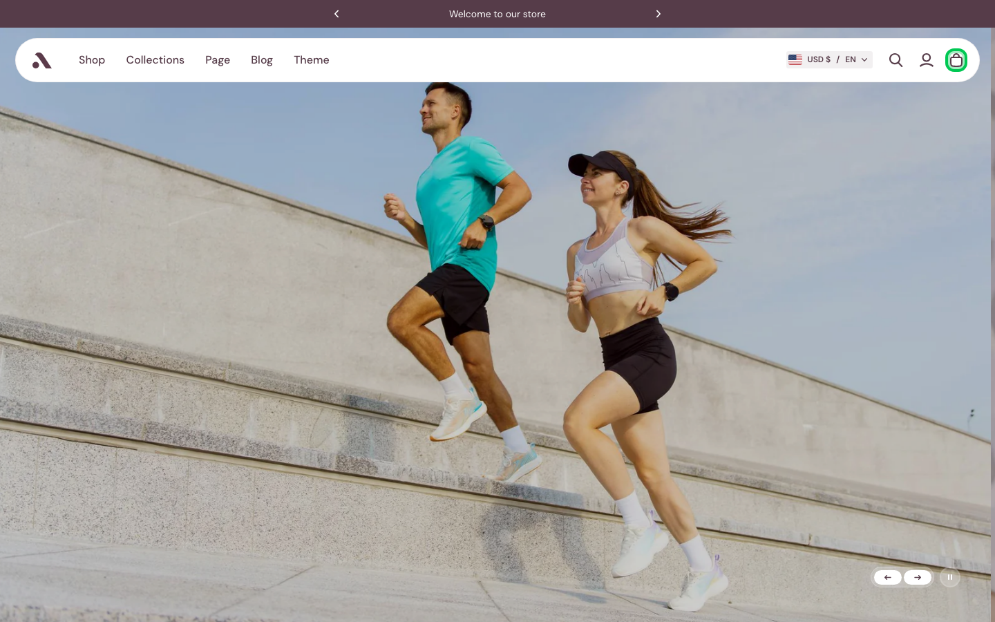 Cart → panel opened — Navi+ on the Athora Shopify theme Cart → panel opened — Navi+ on the Athora Shopify theme
