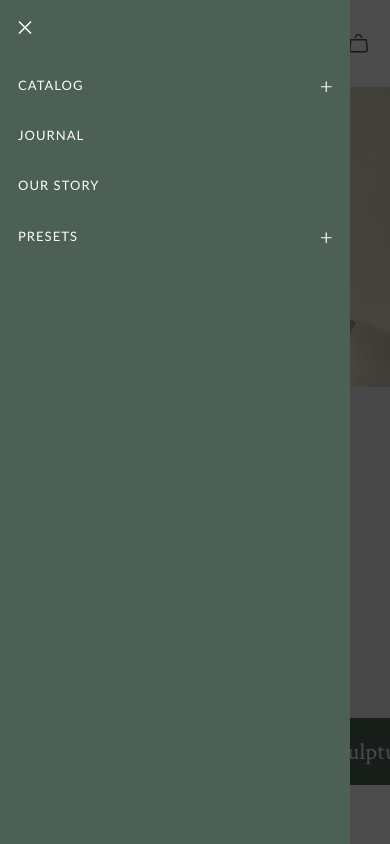 Hamburger → panel opened — Navi+ on the Atlantic Shopify theme