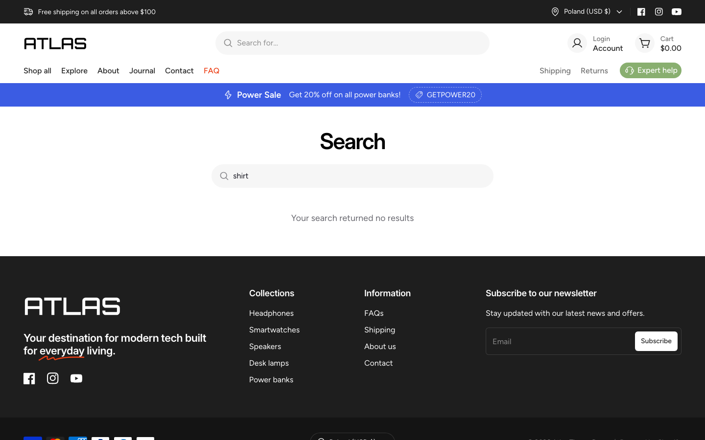 Search → panel opened — Navi+ on the Atlas Shopify theme Search → panel opened — Navi+ on the Atlas Shopify theme