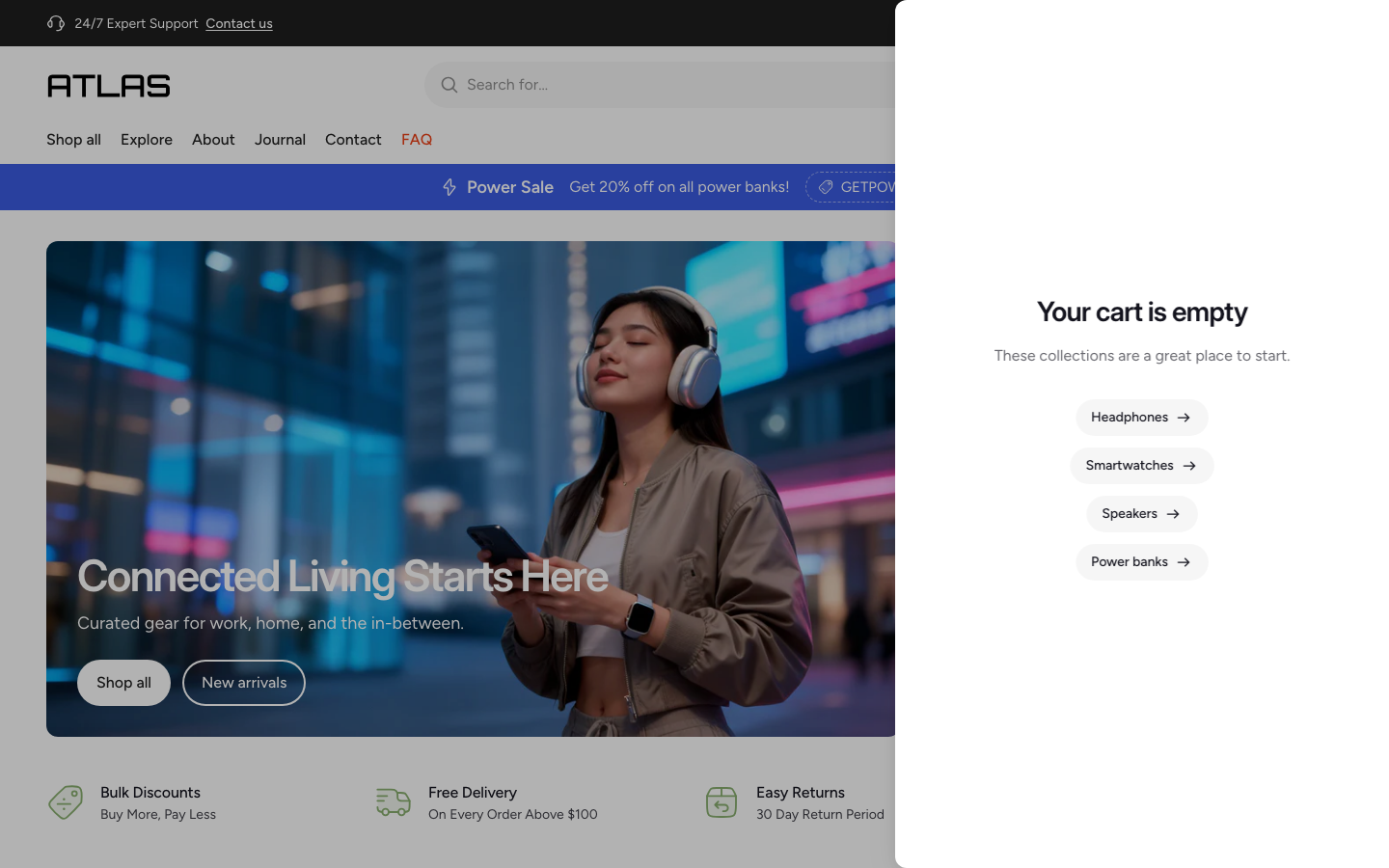 Cart → panel opened — Navi+ on the Atlas Shopify theme Cart → panel opened — Navi+ on the Atlas Shopify theme