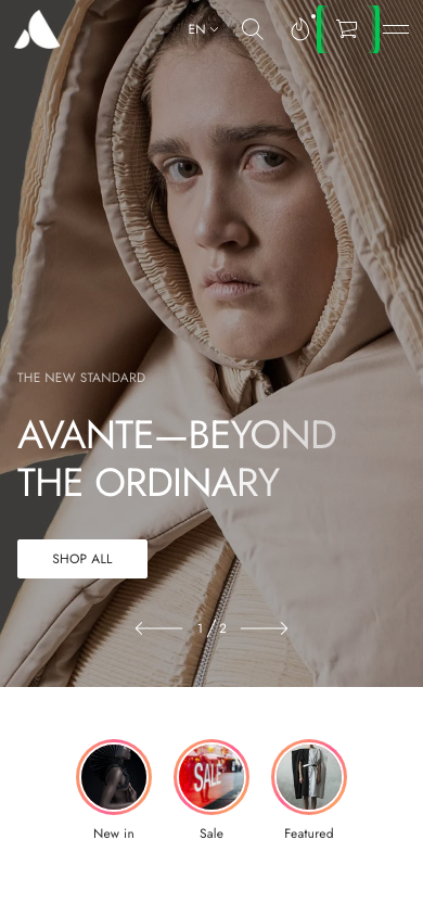 Cart → panel opened — Navi+ on the Avante Shopify theme Cart → panel opened — Navi+ on the Avante Shopify theme