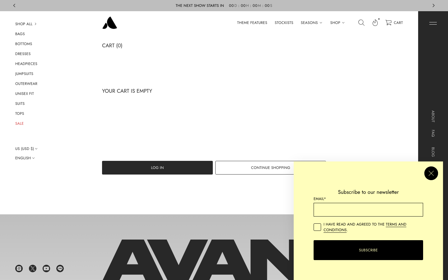 Cart → panel opened — Navi+ on the Avante Shopify theme Cart → panel opened — Navi+ on the Avante Shopify theme