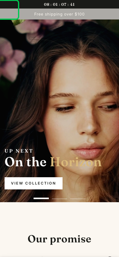 Hamburger → panel opened — Navi+ on the Be Yours Shopify theme Hamburger → panel opened — Navi+ on the Be Yours Shopify theme