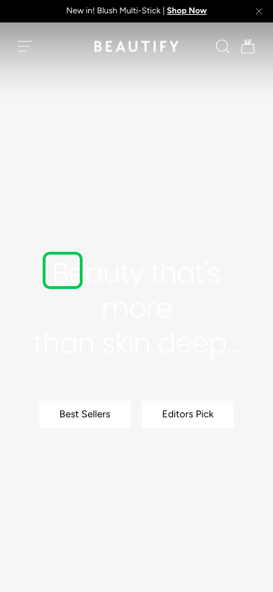 Hamburger → panel opened — Navi+ on the Beautify Shopify theme Hamburger → panel opened — Navi+ on the Beautify Shopify theme