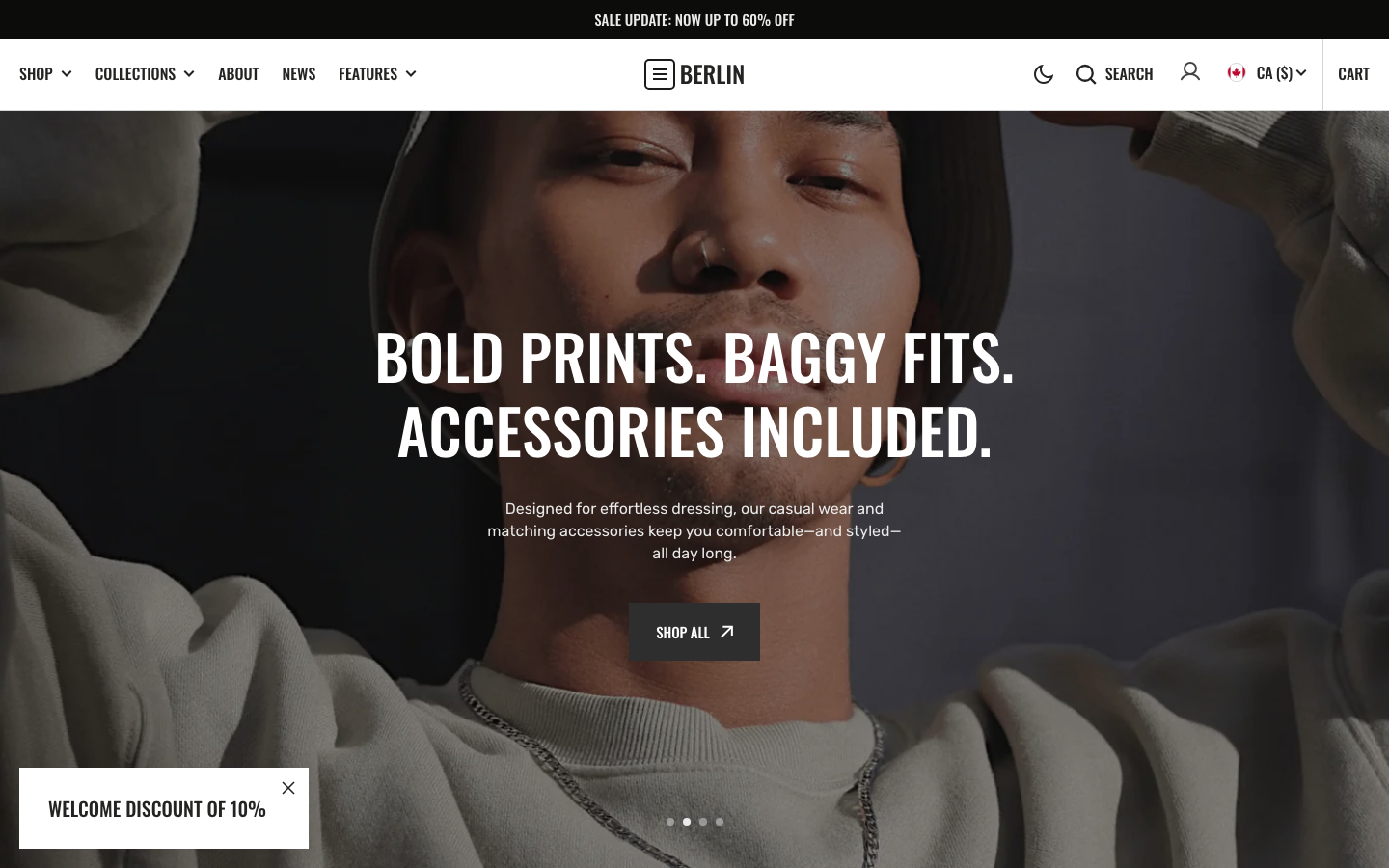 Icon before logo — Navi+ on the Berlin Shopify theme