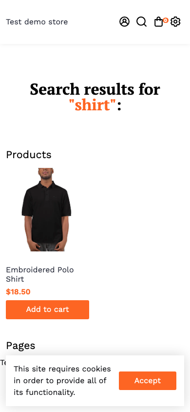Search → panel opened — Navi+ on the Booster Shopify theme Search → panel opened — Navi+ on the Booster Shopify theme