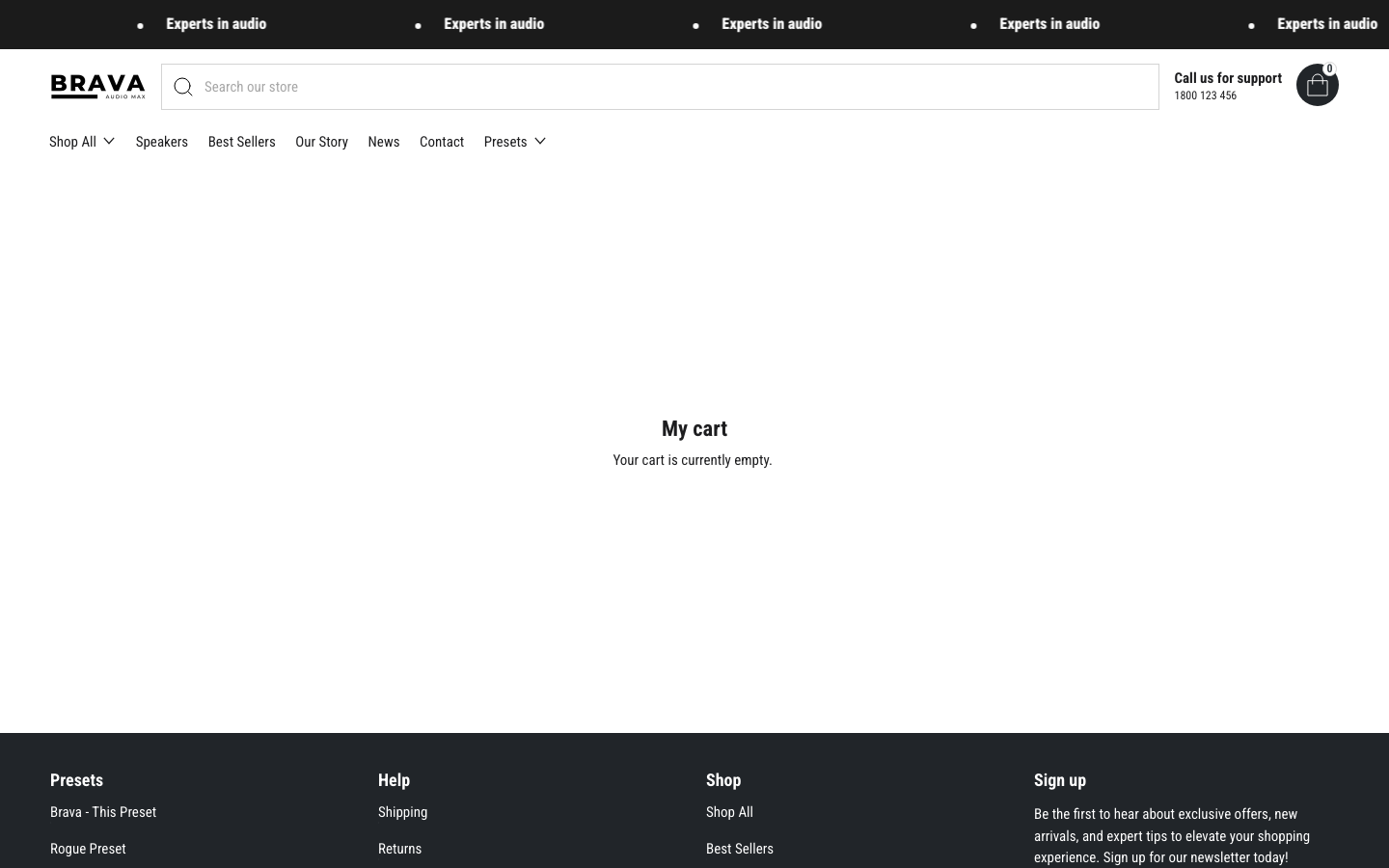 Cart → panel opened — Navi+ on the Brava Shopify theme Cart → panel opened — Navi+ on the Brava Shopify theme