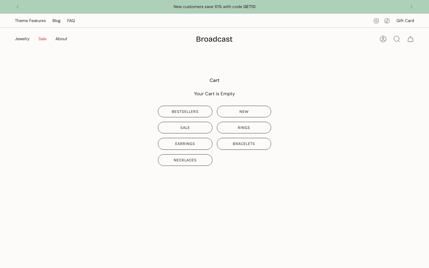 Cart → panel opened — Navi+ on the Broadcast Shopify theme Cart → panel opened — Navi+ on the Broadcast Shopify theme