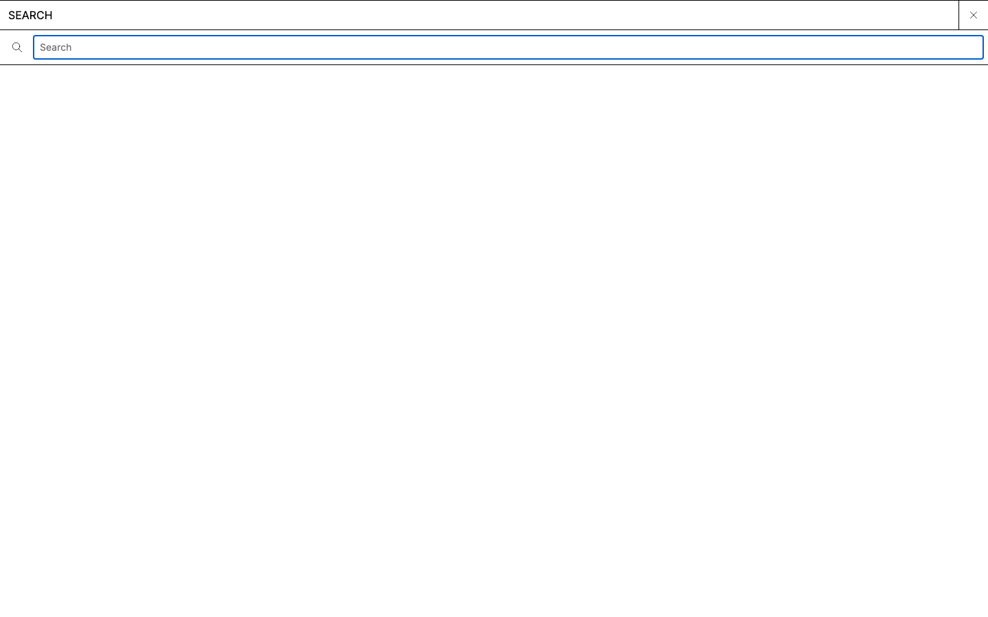 Search → panel opened — Navi+ on the Bullet Shopify theme Search → panel opened — Navi+ on the Bullet Shopify theme