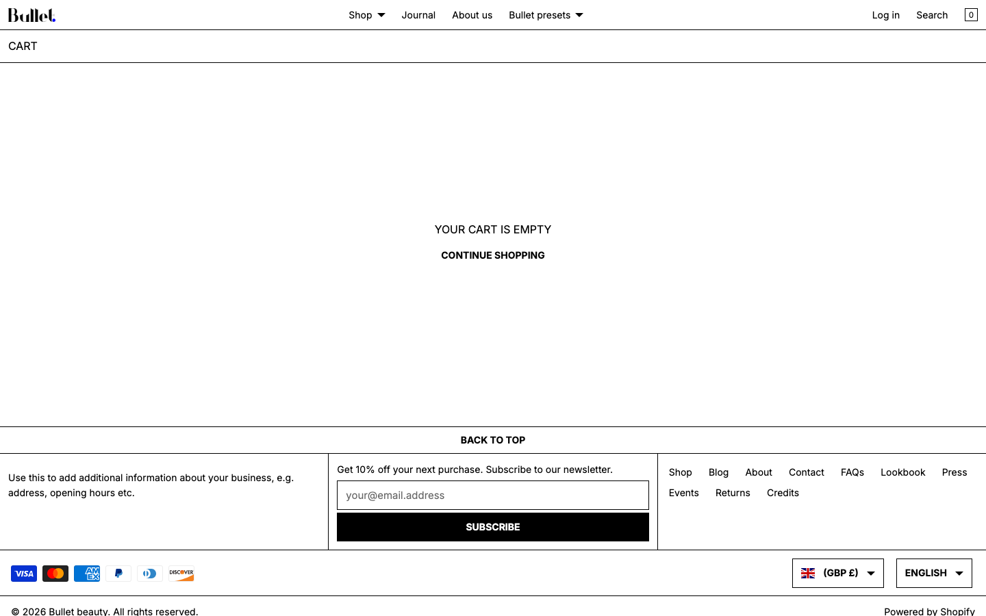 Cart → panel opened — Navi+ on the Bullet Shopify theme Cart → panel opened — Navi+ on the Bullet Shopify theme